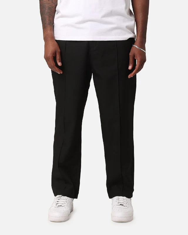 XXIII Creased Tailored Pants Black Warm Wool Trousers