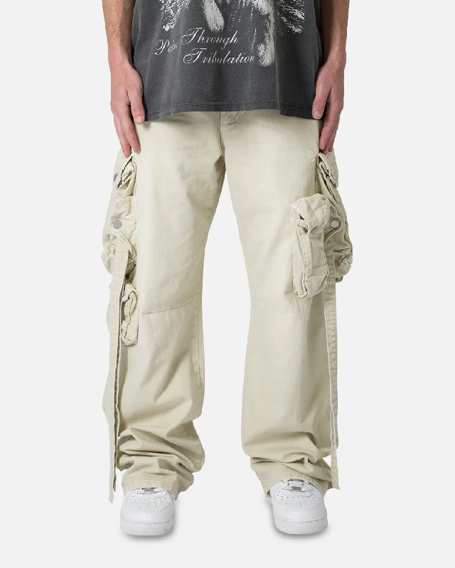 MNML Strapped Multi Cargo Pants Khaki Classic Cropped Pants