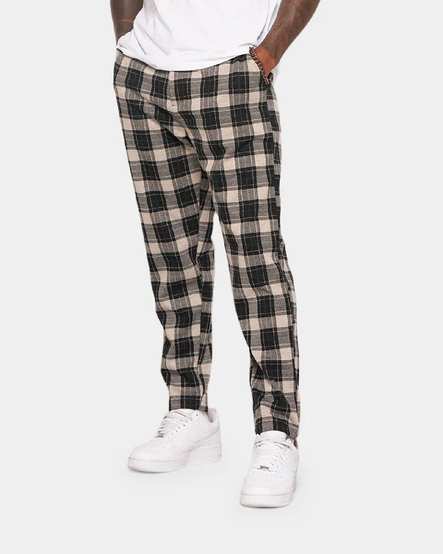 XXIII Isak Plaid Pants Black/Cream Chic Capri Pants
