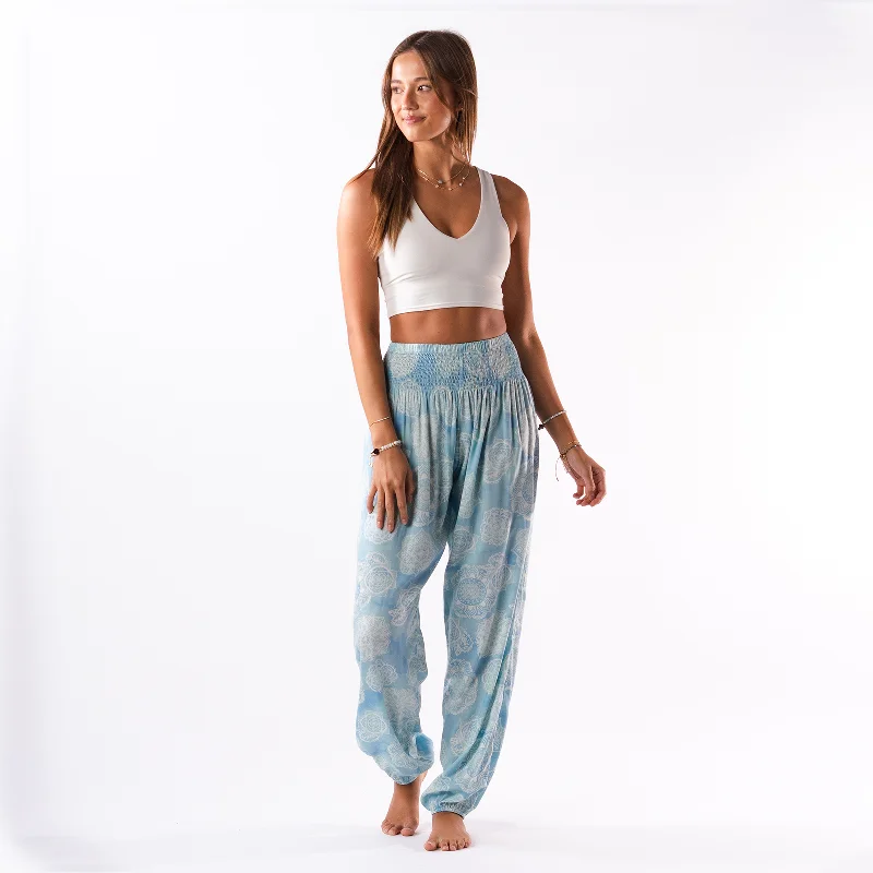 Lotus and Luna - Whitehaven Harem Pants Comfortable Wide-Leg Pants