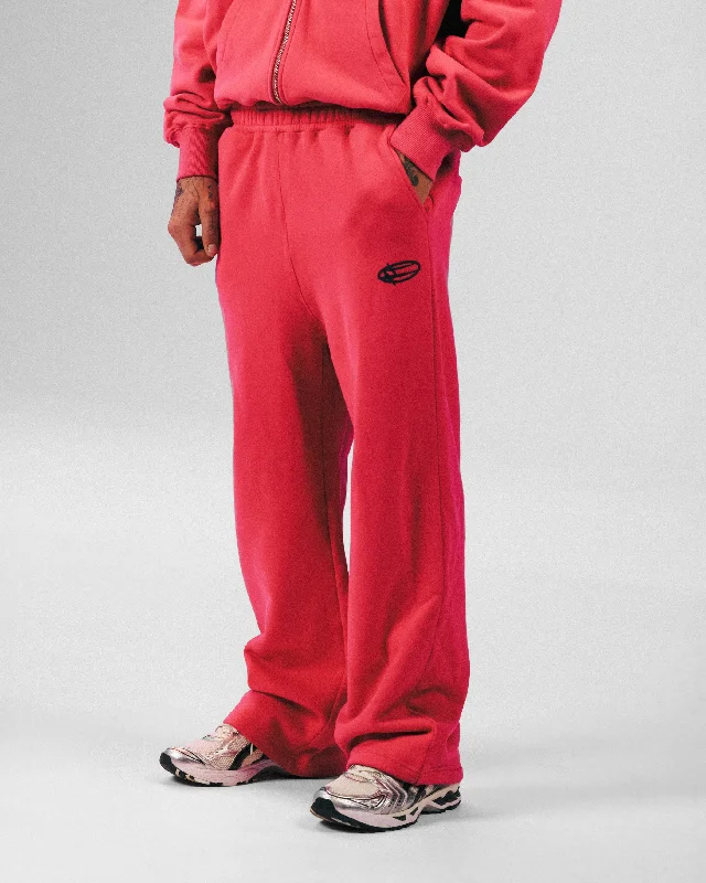 Loiter Celestial Sweat Pants Pink Wide-Legged Palazzos