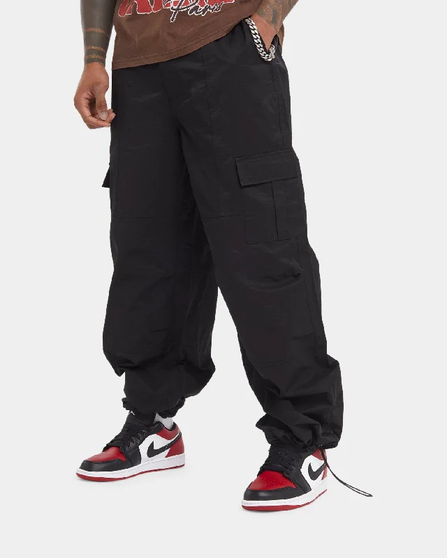 XXIII Parachute Pants Black Relaxed High-Waist Trousers