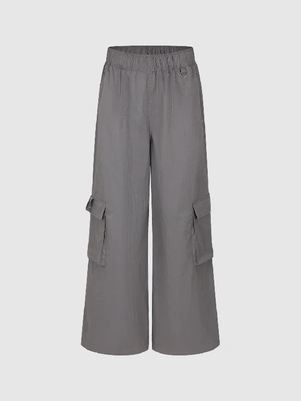 Elastic Wide-Leg Pants Casual Track Pants