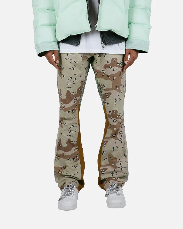 MNML B493 Flare Denim Pants Camo Trendy Velvet Pants