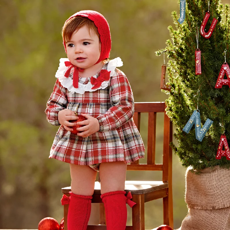 Juliana Baby Red Checked Dress