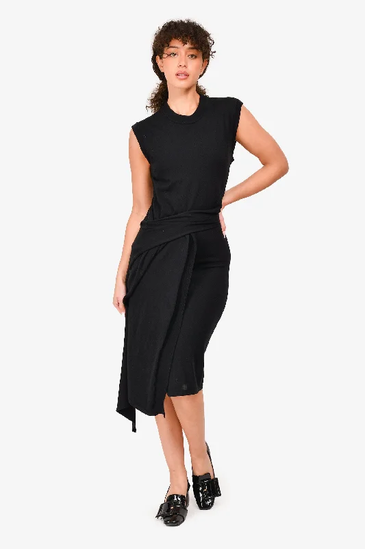 McQ by Alexander McQueen Black Wool Knit Dress Size XS