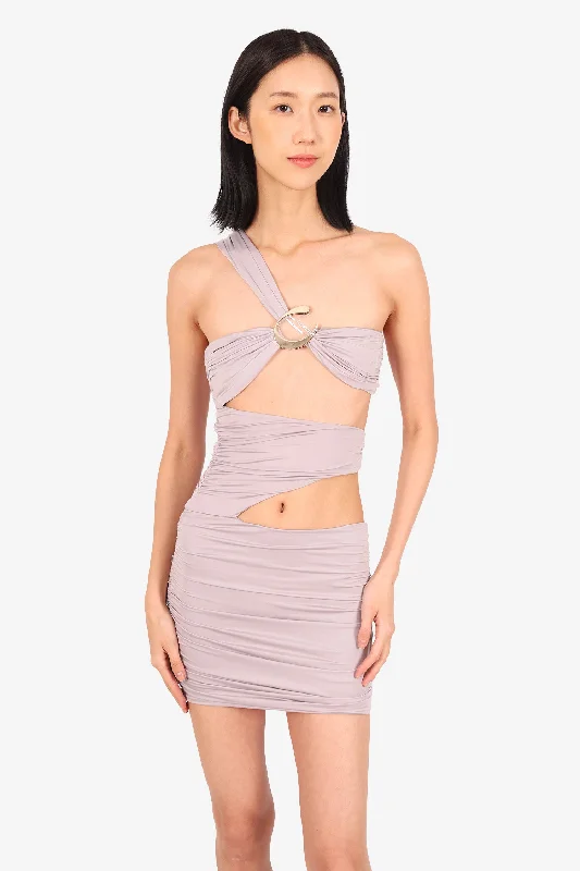 Cultnaked Grey Stretch Jersey Cut Out Dress Size S