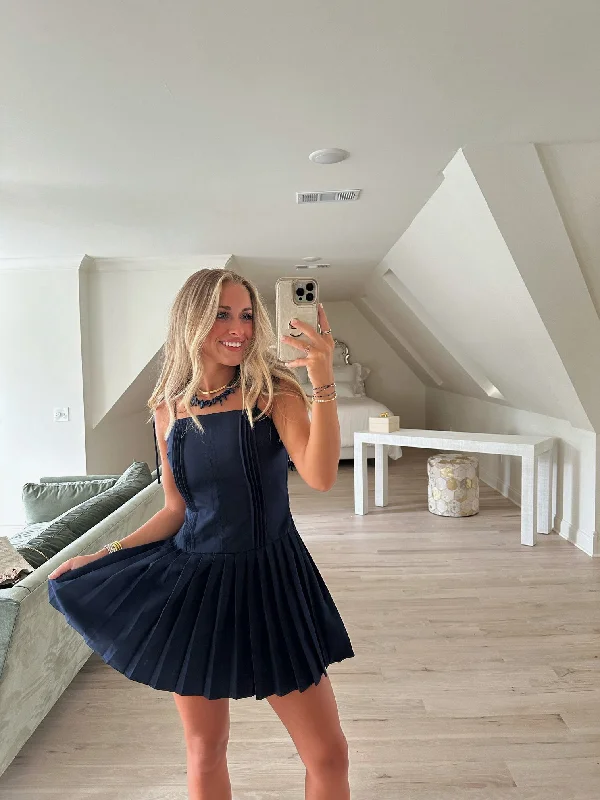 Nyla  Dress - Navy
