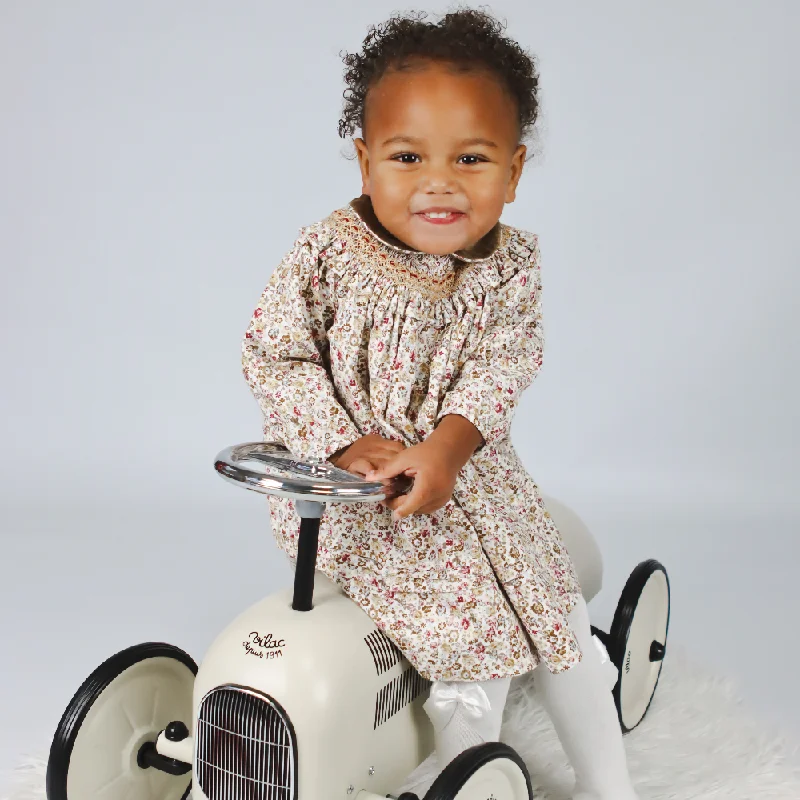 New In Sarah Louise Girls Autumn Smocked Dress