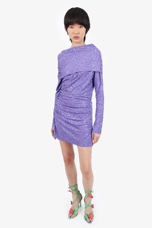 Cult Gaia Purple Crystal Nicole Dress Size Medium