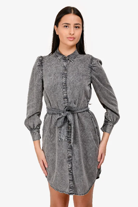 Rails Grey Denim Belted Dress Size XS
