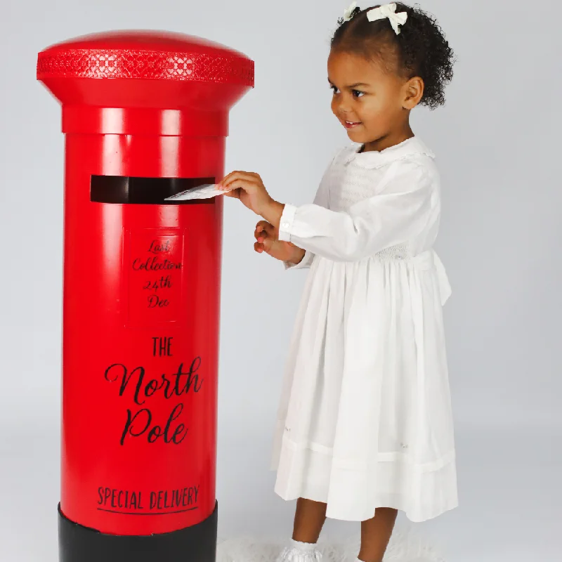 New In Sarah Louise Girls White Rose Bud Dress