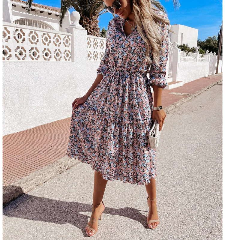 Julia Fashion - Spring Summer New Long Sleeve Women Dress