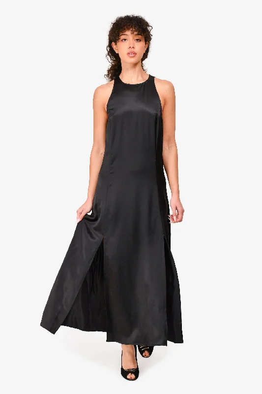 Lou Lou Studio Black Silk Sleeveless 'Mina' Dress Size M