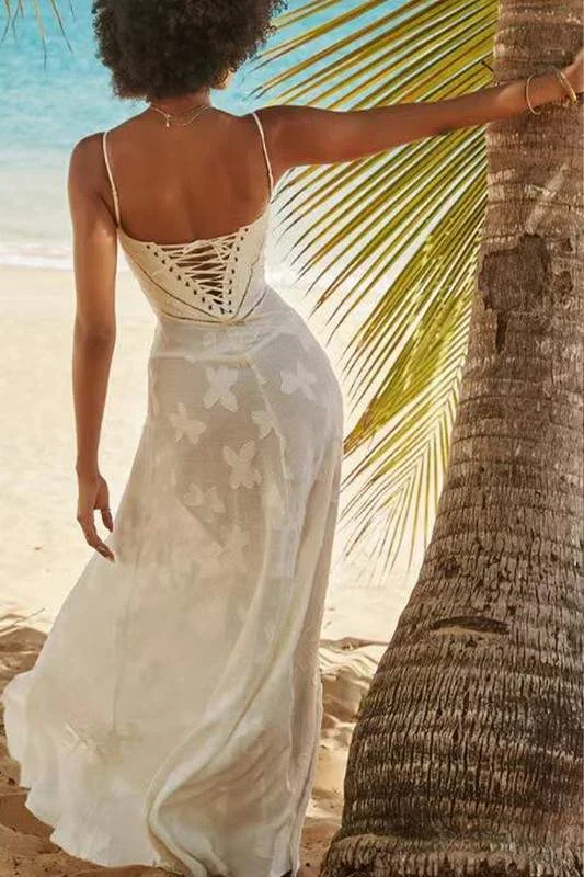 FLORAL LACE MAXI DRESS Trendy Floral Print Maxi Dress