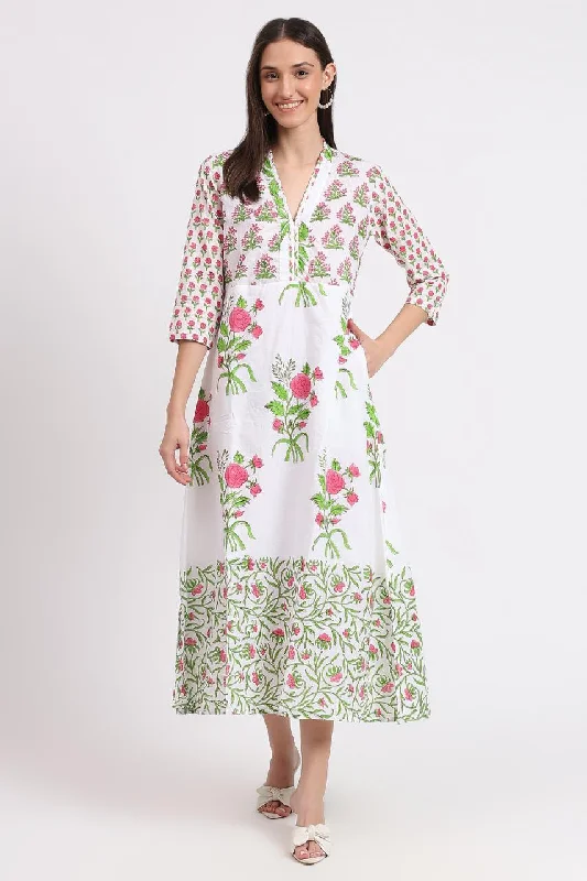 Rose Maxi Dress - White Classic Strapless Maxi Dress