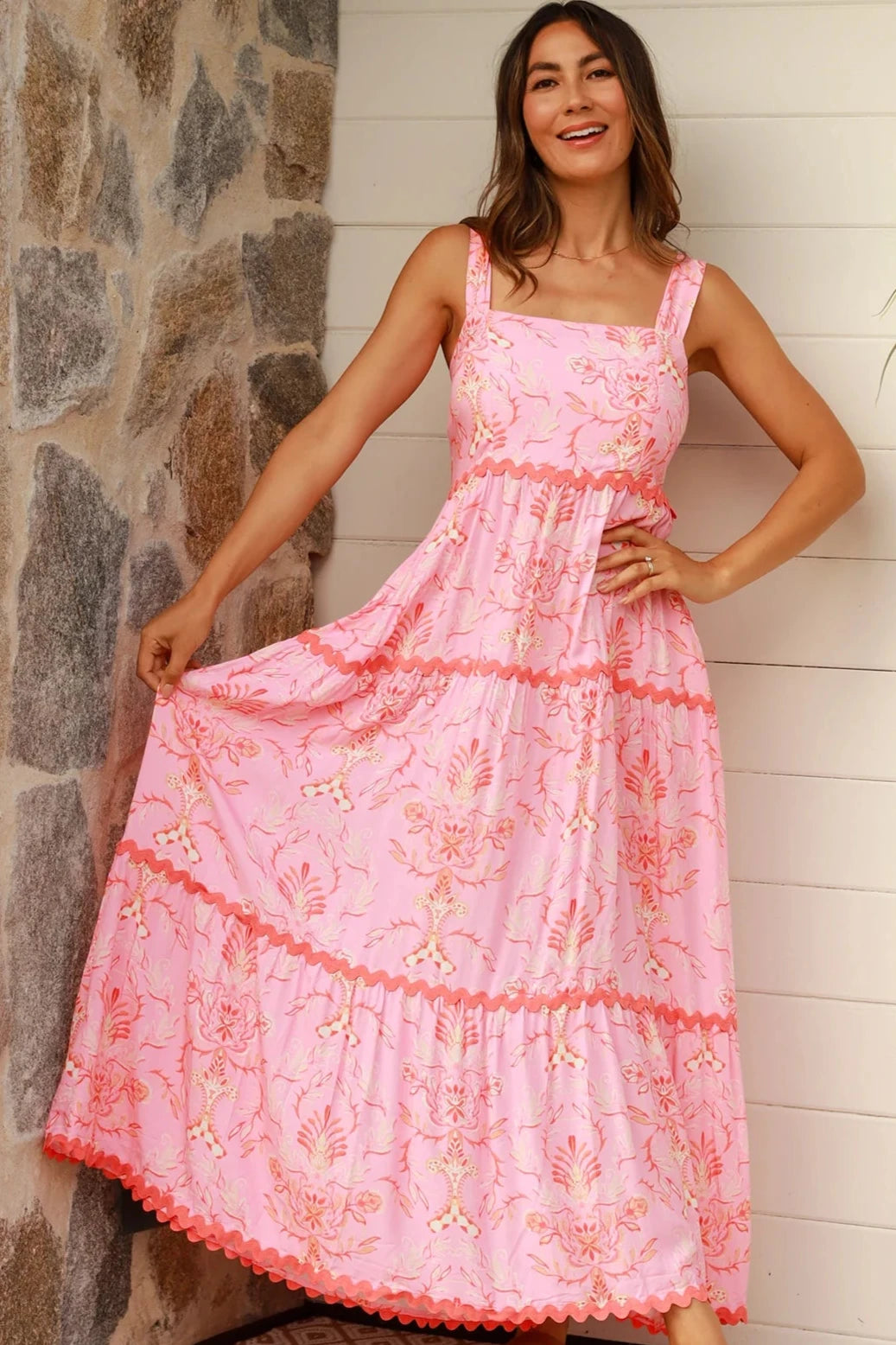 STEPHANIE MAXI DRESS Fashionable Off-Shoulder Maxi Dress