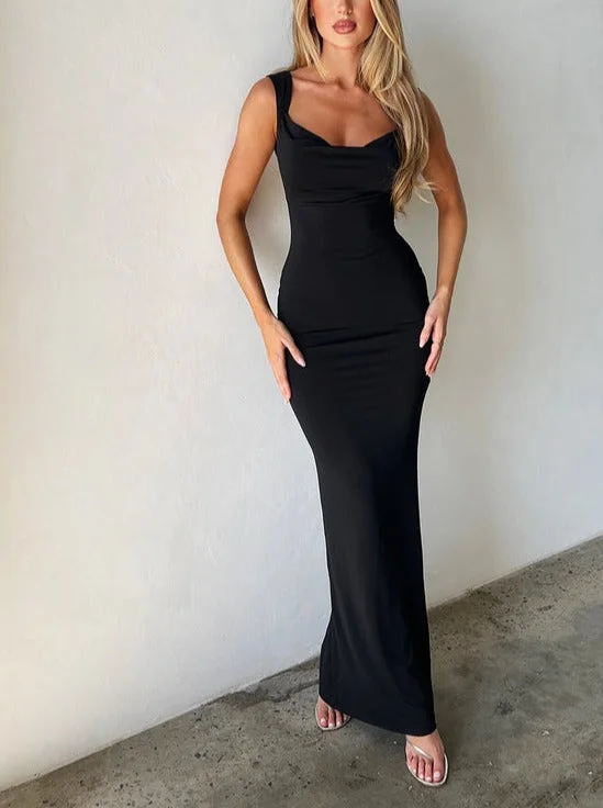 Valencia Maxi dress in black Classic Black Maxi Dress