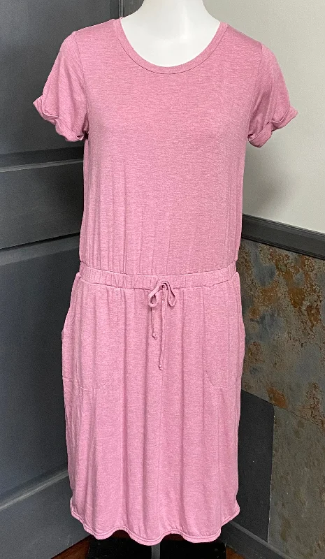 32 Cool T-Shirt Dress- (M) Handmade Hand-knitted Hand-woven