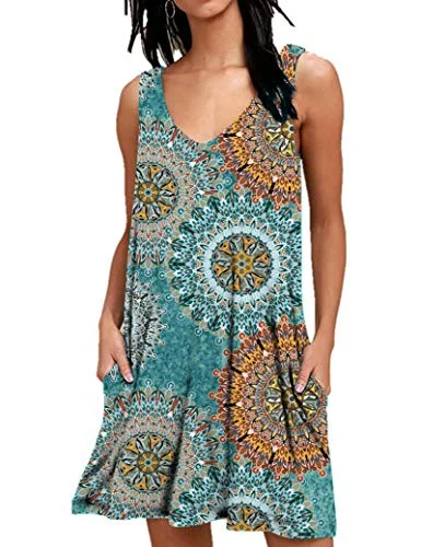 AUSELILY Women's Summer Casual Swing Sleeveless V Neck T-Shirt Dresses with Pockets V-Neck T-Shirt Long Sleeve Cotton AUSELILY Women's Summer Casual Swing Sleeveless V Neck T-Shirt Dresses with Pockets V-Neck T-Shirt Long Sleeve Cotton