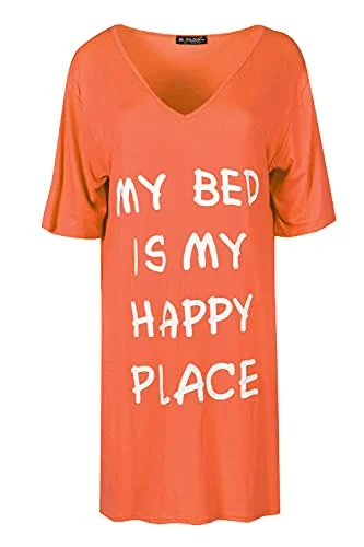 Be Jealous Womens Printed Oversized Baggy PJ Mini T-Shirt Dress Front Pockets Side Pockets Patch Pockets Be Jealous Womens Printed Oversized Baggy PJ Mini T-Shirt Dress Front Pockets Side Pockets Patch Pockets