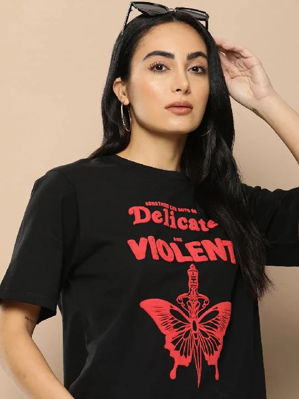 Difference of Opinion Black Graphic Oversized T-Shirt-DOWMN302BLK-XS Houndstooth Herringbone Solid Difference of Opinion Black Graphic Oversized T-Shirt-DOWMN302BLK-XS Houndstooth Herringbone Solid