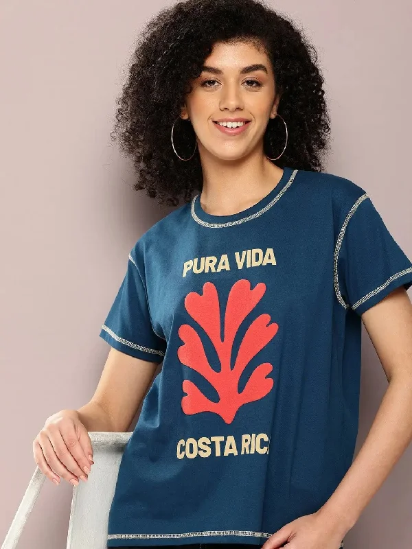 Dillinger Blue Graphic Boxy Regular T-Shirt-WMNCR527PED-XS Satin Blend Silk Blend Wool Blend Dillinger Blue Graphic Boxy Regular T-Shirt-WMNCR527PED-XS Satin Blend Silk Blend Wool Blend