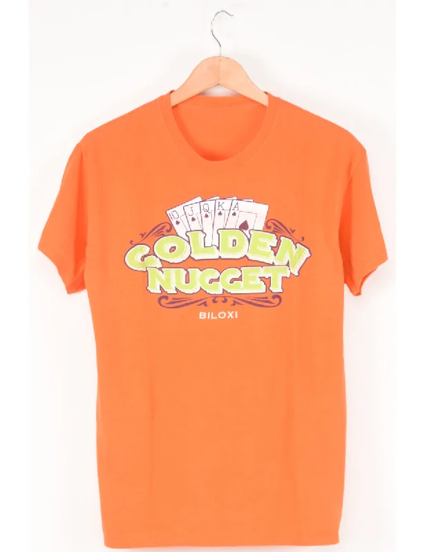 Golden Nugget Printed T-shirt - M Striped Floral Plaid