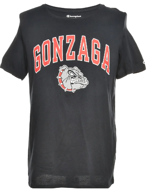Gonzaga Champion Sports T-shirt - L Satin Blend Silk Blend Wool Blend