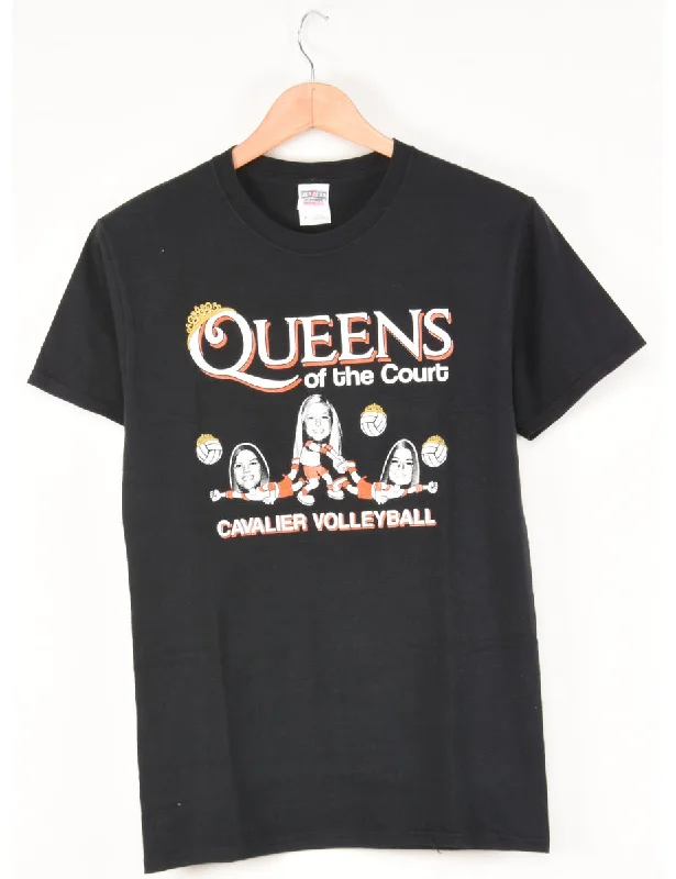 Jerzees Volleyball Printed T-shirt - S Houndstooth Herringbone Solid