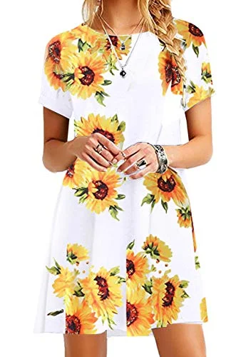 OMZIN Women's Casual Mini Dresses Short Sleeve Swing Loose Tunic T-Shirt Dress Summer Beach Dress XXS-5XL Wool Fabric Cashmere Fabric Tweed Fabric OMZIN Women's Casual Mini Dresses Short Sleeve Swing Loose Tunic T-Shirt Dress Summer Beach Dress XXS-5XL Wool Fabric Cashmere Fabric Tweed Fabric