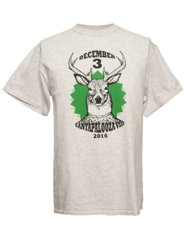 Santapalooza Printed T-shirt - M Fashionable Trendy Casual
