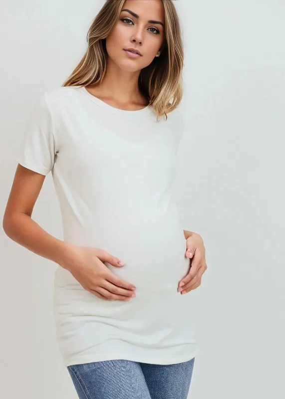 Short Sleeve Maternity/Nursing Tee Polka Dot Checkered Tartan