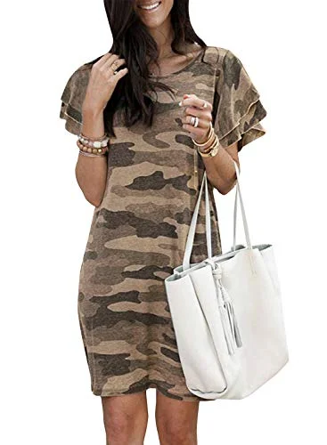 Women's Casual Summer Dress Strappy Dress Loose T-Shirt Dress Knee-Length Beach Dress A-line Dresses Solid Print Embellished Women's Casual Summer Dress Strappy Dress Loose T-Shirt Dress Knee-Length Beach Dress A-line Dresses Solid Print Embellished