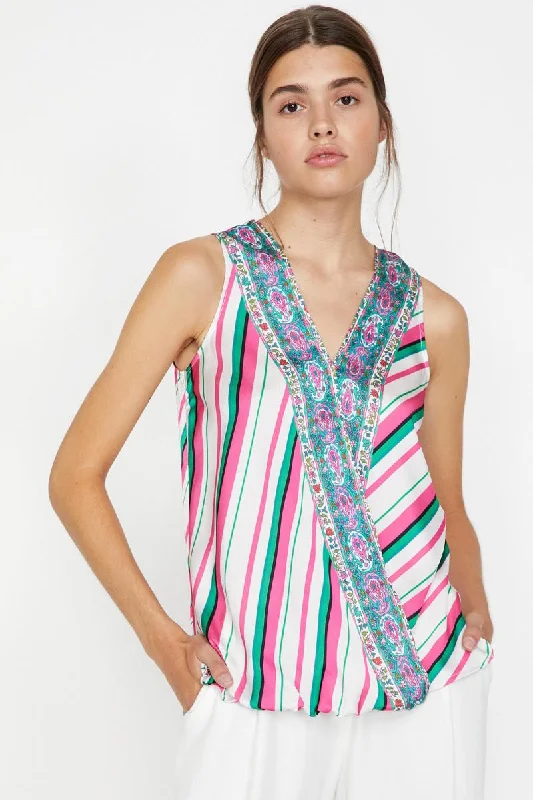 Women Pink Blouse Loose Fit Blouse