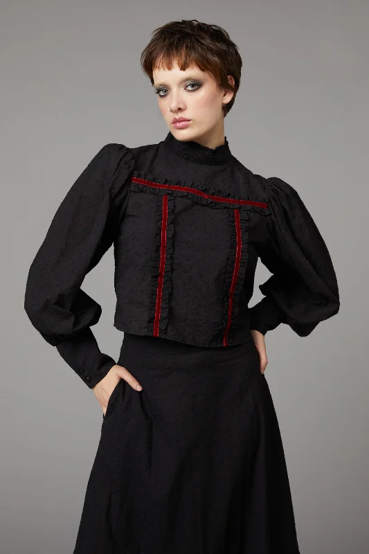 Nadja Gothic Blouse Pleated Collar Blouse
