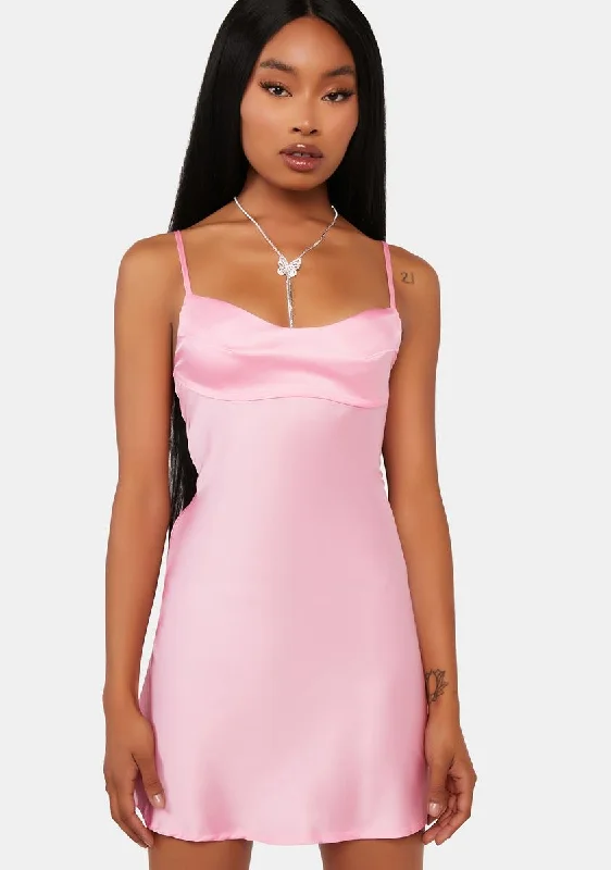 Bellamy Cut-Out Satin Mini Dress Classic Floral Print Mini Dress