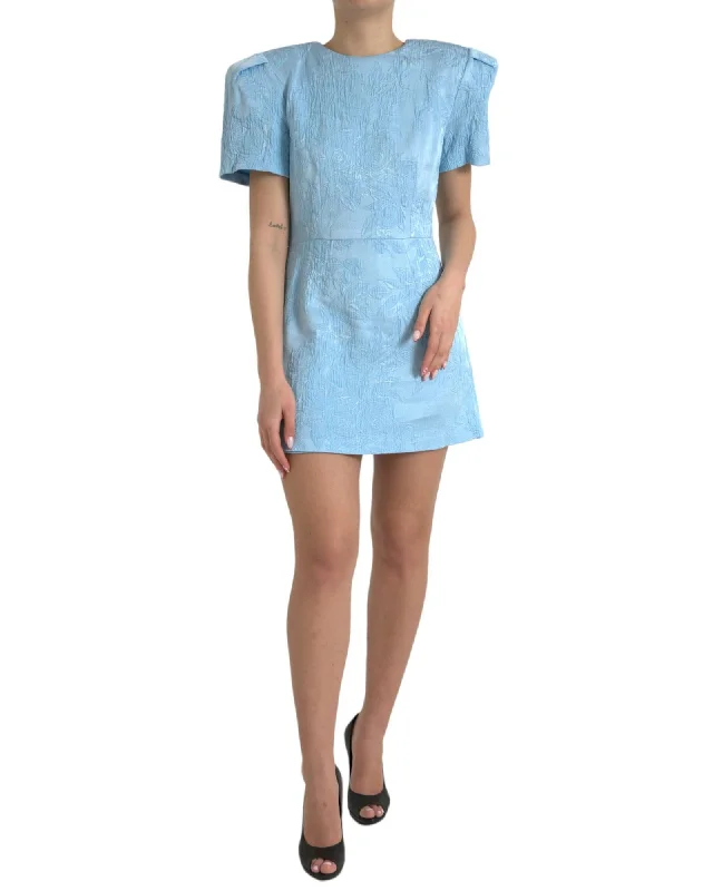 Dolce & Gabbana  Floral Mini Dress Blue Comfortable Polka Dot Mini Dress