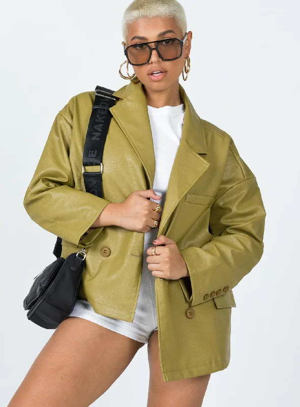 Chaser Jacket Green Cotton Jacket Linen Jacket Terry Jacket