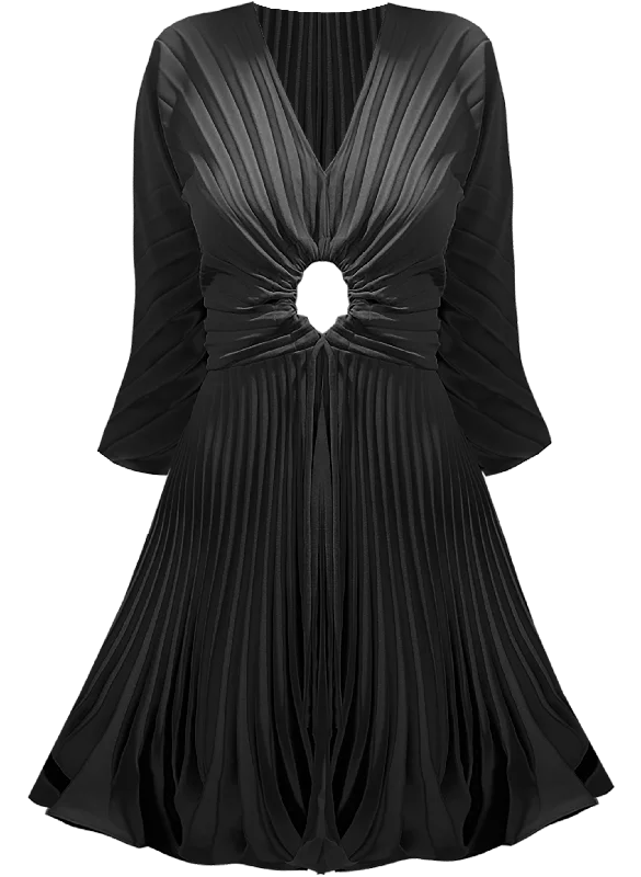 Illusion Mini Dress Elegant Satin Lace Mini Dress