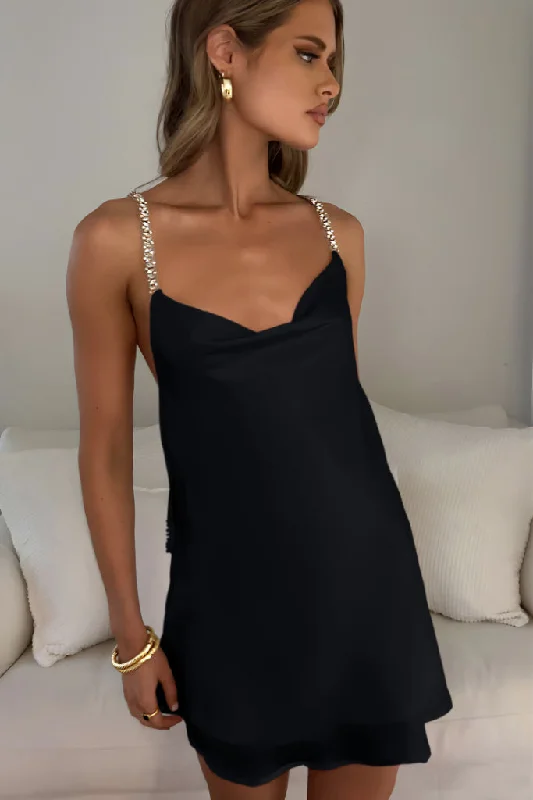 MISSY MINI DRESS - NIGHT NYMPH SILK Trendy Floral Mini Dress