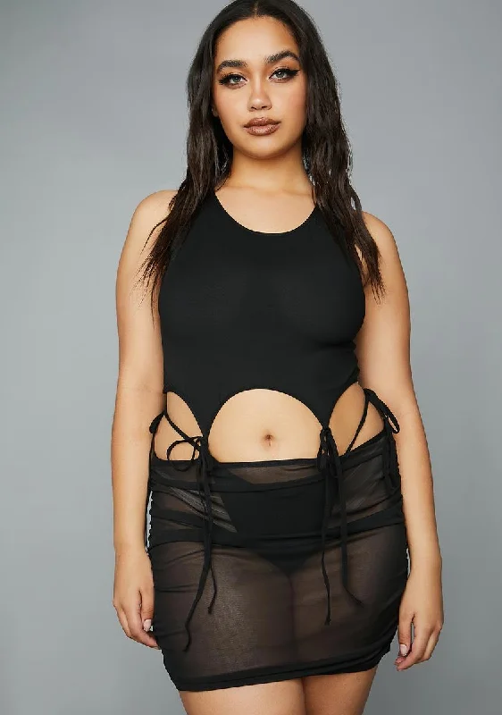 Plus Better Not Mini Dress Trendy Cut-Out Mini Dress