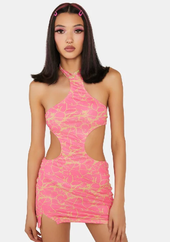 Sweet Thunder Struck Mini Dress Trendy Button-Detail Mini Dress