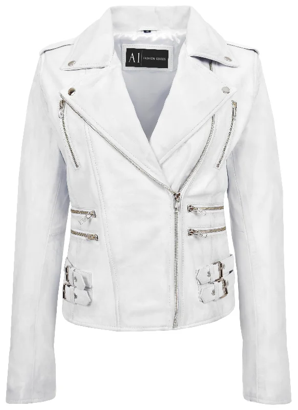 Womens Trendy Biker Leather Jacket Beyonce White Vintage Collared Jacket Crew Neck Jacket Turtle Neck Jacket Womens Trendy Biker Leather Jacket Beyonce White Vintage Collared Jacket Crew Neck Jacket Turtle Neck Jacket