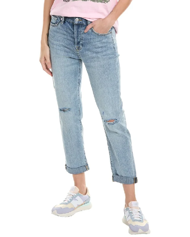 7 For All Mankind Josefina De Ville Boyfriend Jean Trendy Flared Leg Jeans