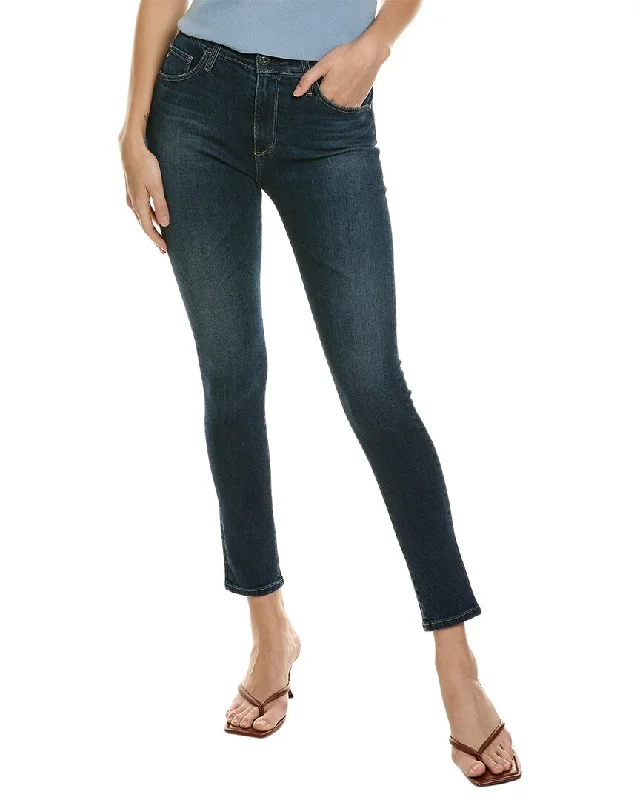 AG Jeans Farrah Statford High-Rise Skinny Ankle Jean Stylish Paperbag Waist Denim