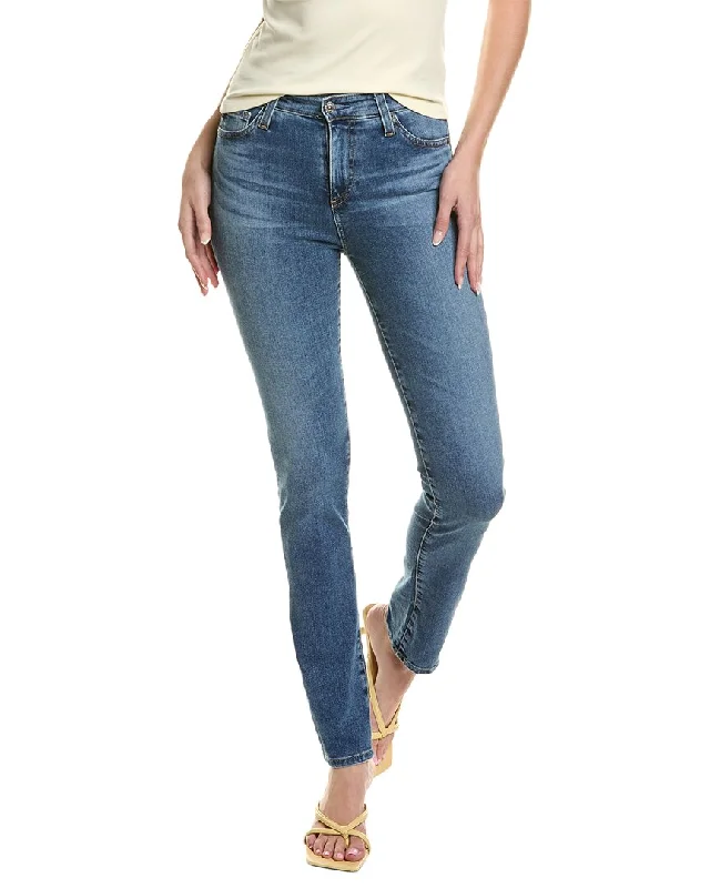 AG Jeans Mari Extended Bluebell High-Rise Slim Straight Jean Comfortable Boyfriend Jeans AG Jeans Mari Extended Bluebell High-Rise Slim Straight Jean Comfortable Boyfriend Jeans