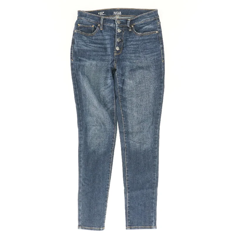 Blue Solid High Rise Jeans Fashionable Relaxed Fit Denim