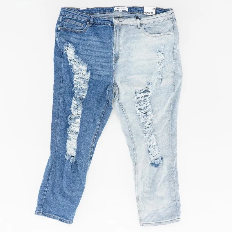 Blue Solid High Rise Jeans Trendy Vintage Denim Jeans