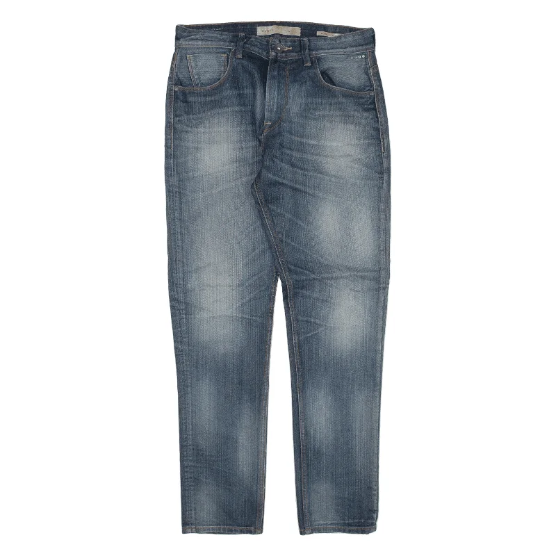 GUESS Jeans Blue Denim Regular Tapered Womens W31 L30 Cozy Tencel Blend Denim Jeans